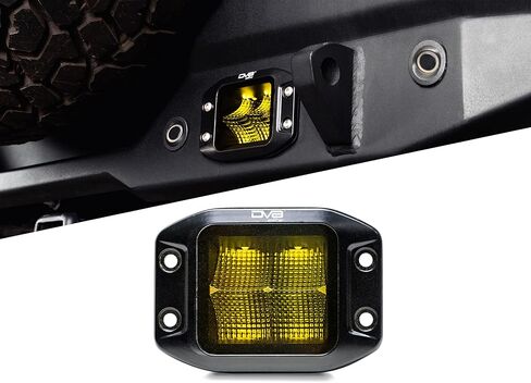 DV8 Offroad Elite Series 3 "Flush Mount Light Pod | 4,800 لومن من مصابيح LED OSRAM | مبيت بدون إطار مع زعانف حرارية | عدسة مقاومة للأشعة فوق البنفسجية بتصنيف IP 68 | نمط الفيضان in Kuwait