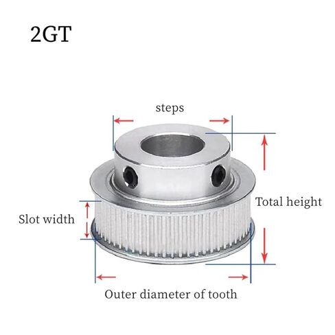 2GT 55 أسنان GT2 بكرة توقيت تتحمل 5-20 مم عرض الحزام 6/10 مم طابعة ثلاثية الأبعاد 1 قطعة (7 مم، عرض الفتحة 7 مم) in Saudi Arabia