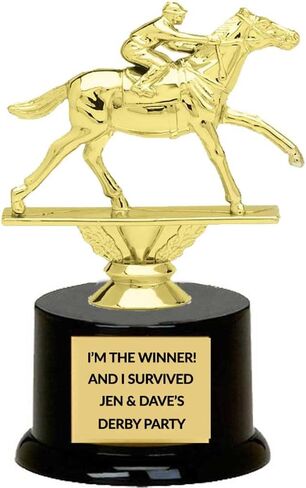 كأس حصان سباق ديربي، نقش مخصص، جوكي ذهبي على شكل حصان كنتاكي، جائزة الفائز بالديربي in Kuwait