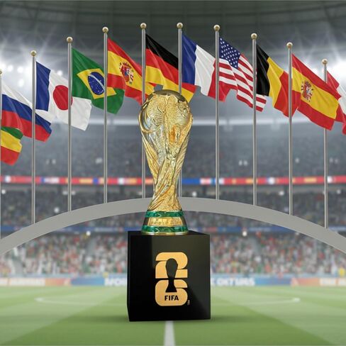 الإصدار الرسمي لكأس العالم FIFA 2026 - كأس ثلاثي الأبعاد مقاس 5.9 بوصة مع قاعدة من الأكريليك - عنصر جامعي خالد من سبائك الزنك الفاخرة - نسخة طبق الأصل من كأس العالم FIFA مثالية لكهف الرجال أو تذكارات كرة القدم in Kuwait