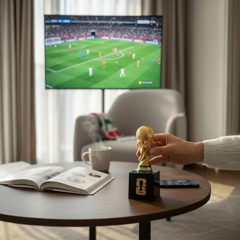 الإصدار الرسمي لكأس العالم FIFA 2026 - كأس ثلاثي الأبعاد مقاس 5.9 بوصة مع قاعدة من الأكريليك - عنصر جامعي خالد من سبائك الزنك الفاخرة - نسخة طبق الأصل من كأس العالم FIFA مثالية لكهف الرجال أو تذكارات كرة القدم in Kuwait