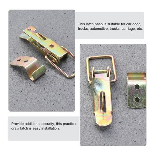 SOLUSTRE 2pcs Draw Catch Carriage Truck Door Latch Hold Down Clip Metal Box Trunk Latch Hardware for Trailer and Industrial Use in Saudi Arabia