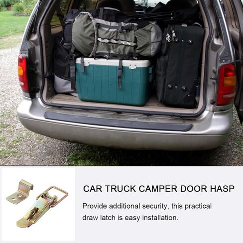SOLUSTRE 2pcs Draw Catch Carriage Truck Door Latch Hold Down Clip Metal Box Trunk Latch Hardware for Trailer and Industrial Use in Saudi Arabia