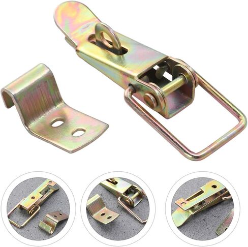 Ipetboom 2 Pieces Carriage Truck Door Draw Latches Hold down Hasp, Heavy Duty Steel Hold down Clamps for Cargo Trailer and Utility Toolbox in Saudi Arabia