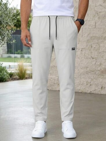 Men's Athletic Pants Elastic Waist with Pockets Gym Running in Saudi Arabia