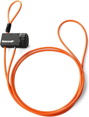 Rhinowalk Bike Lock Cable, 6.56ft Self-Retracting Security Cable, 5mm Diameter, Universal for Bikes, Motorcycles, Scooters & Strollers in Saudi Arabia