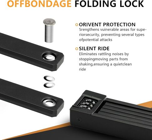 مجموعة قفل دراجة قابلة للطي مع مجموعة دعامة تثبيت، مجموعة مكونة من 3 أرقام للدراجات، قفل دراجة عالي التحمل مضاد للسرقة، مضاد للقطع للدراجات البخارية الكهربائية in Kuwait