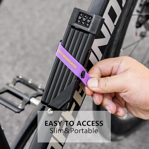 مجموعة قفل دراجة قابلة للطي مع مجموعة دعامة تثبيت، مجموعة مكونة من 3 أرقام للدراجات، قفل دراجة عالي التحمل مضاد للسرقة، مضاد للقطع للدراجات البخارية الكهربائية in Kuwait