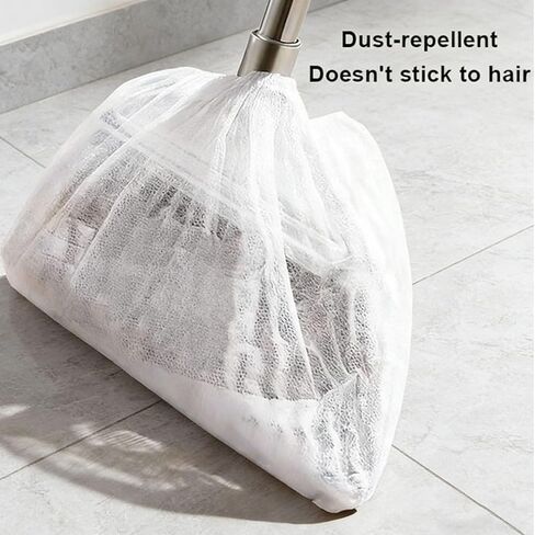 Disposable Broom Covers, 100 Pack Disposable Broom Dusting Covers, Multi Purpose Cleaning Brooms Cover for Sweeping, Captures Dust & Pet Hair, Universal Elastic Fit, Easy On/Off, Keep Hands Clean in Saudi Arabia