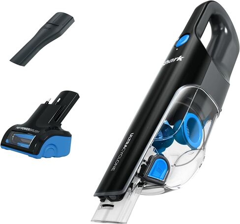 SHARK UltraCyclone Pet Pro Cordless Hand Vacuum, Powerful Suction, Handheld Vacuum for Car & Home, Motorized Pet Tool, Crevice Tool, XL Dust Cup, Blue, CH950WM (Renewed) in Saudi Arabia