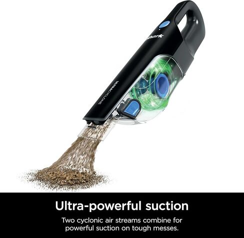 SHARK UltraCyclone Pet Pro Cordless Hand Vacuum, Powerful Suction, Handheld Vacuum for Car & Home, Motorized Pet Tool, Crevice Tool, XL Dust Cup, Blue, CH950WM (Renewed) in Saudi Arabia
