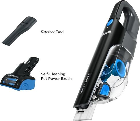 SHARK UltraCyclone Pet Pro Cordless Hand Vacuum, Powerful Suction, Handheld Vacuum for Car & Home, Motorized Pet Tool, Crevice Tool, XL Dust Cup, Blue, CH950WM (Renewed) in Saudi Arabia