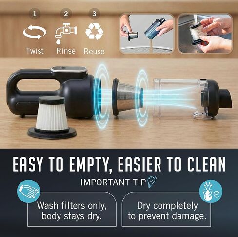 Car Vacuum Portable Cordless, 4-in-1 Mini Car Vacuum with 19500pa Suction & Air Duster, USB-C Charging, Smart Digital Display, Handheld Vacuum with LED Light, Multi Nozzles for Car, Home, Office, Pet in Saudi Arabia