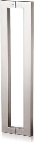 Push Pull Door Handle Stainless Steel Pull Push Door Handle, Fit for Glass Door Wooden Door, Modern Commercial Door Handle Apply for Sliding Barn(Black,80cm(31.5in)) in Saudi Arabia