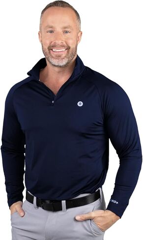 Coolibar UPF 50+ Men's Fairway Golf Pullover - Sun Protective in Saudi Arabia