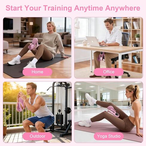 Thigh Trainer for Women, 0-70LB Adjustable Resistance Inner Thigh Exerciser with LED Display, Pelvic Floor Muscle Repair Devices with Resistance Band, Kegel Workout Equipment for Shaping at Home in Saudi Arabia