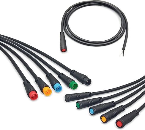 YUNNY Brand HUDAMZKY Ebike Cable Extension Julet Female Male 2 3 4 5 6 pin Ebike Extension Connector Waterproof Plug for Electric Bicycle Display Throttle PAS Ebike Parts Extend Cable (5Pin Male) in Saudi Arabia