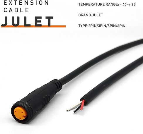 YUNNY Brand HUDAMZKY Ebike Cable Extension Julet Female Male 2 3 4 5 6 pin Ebike Extension Connector Waterproof Plug for Electric Bicycle Display Throttle PAS Ebike Parts Extend Cable (5Pin Male) in Saudi Arabia