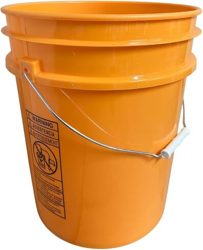 دلو هاوس ناتشورالز بسعة 5 جالون من الدرجة الغذائية، خالٍ من البيسفينول A، مصنوع في الولايات المتحدة الأمريكية، مع غطاء برغي مزدوج محكم الغلق (عبوة من 2)، أزرق فاتح وبرتقالي in Kuwait