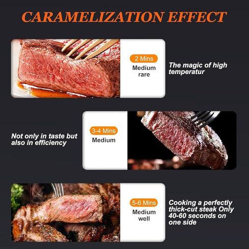 Electric Steak Broiler, Indoor Commercial Steak Grill Automatic Steak Broiler, Time Temperature Adjustable, 1472°f Stainless Steel Steak Cooker, Electric Grill for Beef Chicken Vegetables,B in Saudi Arabia
