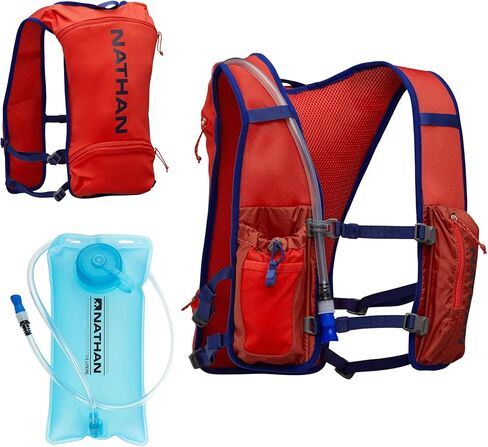 NathanQuickStart 2.0 4 Liter Hydration Pack with 1.5L Bladder, Front & Back Pockets for Essential Storage, Breathable & Moisture Wicking. in Saudi Arabia