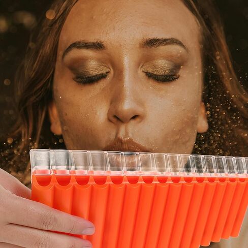 VICASKY 16-note C Key Pan Flute أداة النفخ الخشبية للمبتدئين، أنابيب برتقالية مناسبة للطلاب وممارسة الموسيقى الشعبية التقليدية in Saudi Arabia