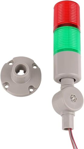 45 مللي متر الصناعية متعدد الطبقات LED إشارة برج جهاز إنذار للتحذير تحذير مصباح مؤشر ضوء مرنة وامض الجرس 2 طبقات 24 فولت (بني) in Kuwait