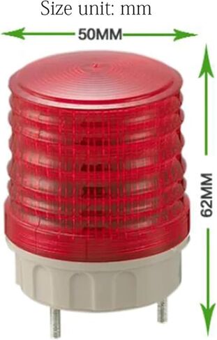 أخضر أصفر أحمر 12 فولت 24 فولت 110 فولت 220 فولت مصباح إشارة صغير ثلاثة أوضاع تبديل فلاش ستروب دائمًا على مصباح LED تحذيري (RED-220V) in Kuwait