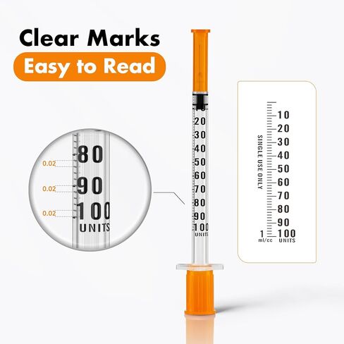 100 عبوة 1 مل/سم مكعب 31 جرام 5/16 بوصة، محاقن مختبرية، عبوة فردية in Kuwait