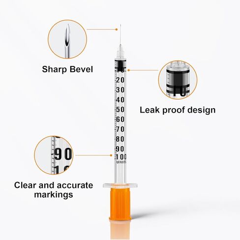 100 عبوة 1 مل/سم مكعب 31 جرام 5/16 بوصة، محاقن مختبرية، عبوة فردية in Kuwait
