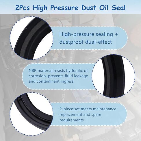 2Pcs High Pressure Dust Oil Seal Compatible with Hydraulic Pump Motor,BAKHDSN Type Rotary Shaft NBR Seal Match Orbital OHM 490 (35X48X5.5mm) in Kuwait