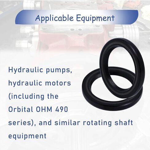 2Pcs High Pressure Dust Oil Seal Compatible with Hydraulic Pump Motor,BAKHDSN Type Rotary Shaft NBR Seal Match Orbital OHM 490 (35X48X5.5mm) in Kuwait