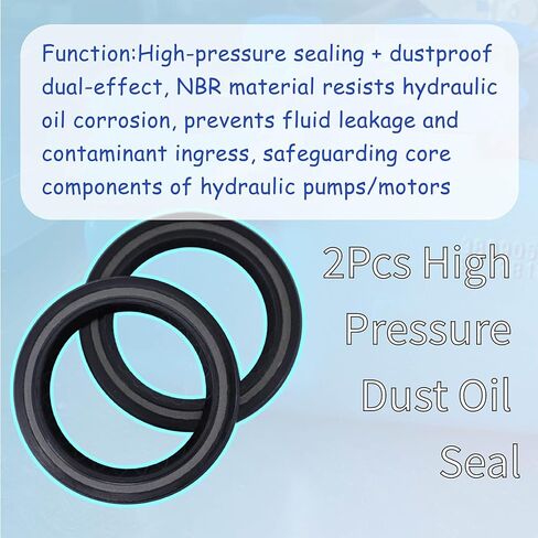 2Pcs High Pressure Dust Oil Seal Compatible with Hydraulic Pump Motor,BAKHDSN Type Rotary Shaft NBR Seal Match Orbital OHM 490 (35X48X5.5mm) in Kuwait