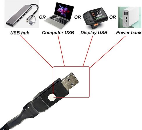 كابل برمجة USB، كابل برمجة USB لسرعة إطلاق الحد الأقصى لقطر العجلة لبروتوكول M600 M510 M500 Mid Drive Motor CAN in Kuwait