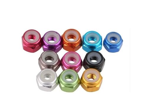 10Pcs M2 M2.5 M3 M4 M5 M6 M8 Colourful Aluminum Plastic Insert Lock Nut Self-Locking Nuts Locknuts Model Hex Nut Hand Nut(Orange - 1pc,M2.5 10pcs) in Saudi Arabia