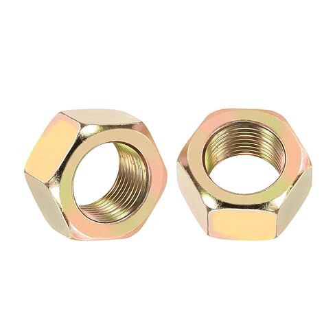 5pcs Hex Nuts - [3/4"-16] Carbon Steel Grade 8 Hardware Nuts for Mechanical Repair & Assembly, Standard Inch Fine Thread Nut, Yellow, ASME/ANSI B 18.2.2 in Kuwait