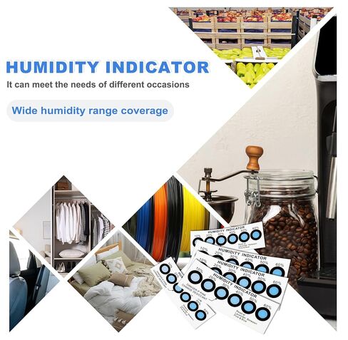 50 Pack Humidity Indicator Cards, 6 Spot 10-60% Blue to Pink, Humidity Strips, Reusable Packs Accurate Monitoring for Jars, Curing Bags, Storage and Long Preservation in Saudi Arabia