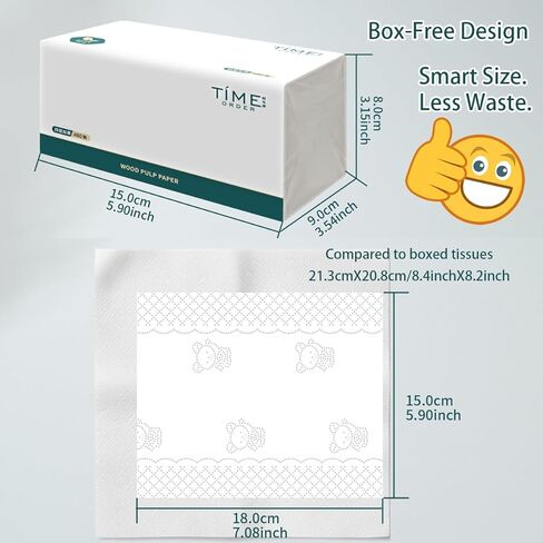 مناديل وجه ناعمة 7680 ورقة إجمالية، [ليست في الصندوق] مناديل سميكة ناعمة وقوية للغاية من 4 طبقات، 1920 مناديل ورقية غير معطرة للبشرة الحساسة، حجم صغير للمنزل والمكتب والسيارة 16 عبوة ناعمة in Kuwait