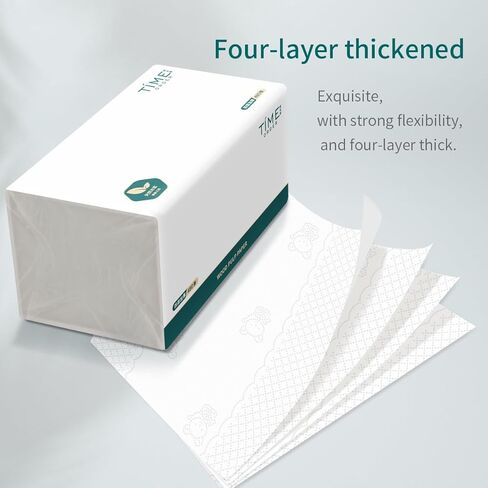 مناديل وجه ناعمة 7680 ورقة إجمالية، [ليست في الصندوق] مناديل سميكة ناعمة وقوية للغاية من 4 طبقات، 1920 مناديل ورقية غير معطرة للبشرة الحساسة، حجم صغير للمنزل والمكتب والسيارة 16 عبوة ناعمة in Kuwait