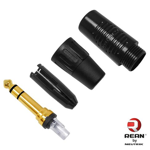 WBC-VALUELINE-2CS (22 AWG) - 3 Units - 6 Foot - Low-Capacitance Shielded Balanced Flexible Interconnect Cables with Neutrik-Rean ¼ Inch (6.35mm) Gold Straight TRS Stereo Phone Plugs in Saudi Arabia