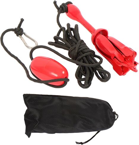 waltyotur 1 Pack 7.05 lb Red Marine Kayak Folding Grapnel Anchor Kit for Small Boats Kayaks Canoe Paddle Boards in Kuwait