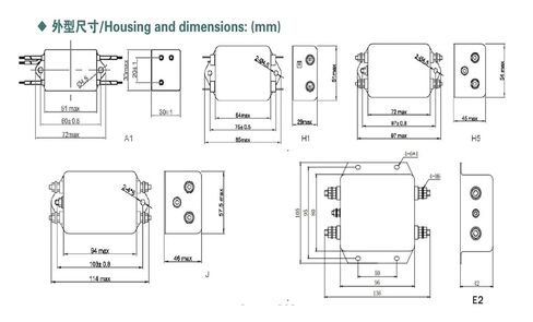 SJD410D-10 Plug-in Interface DC Double Section Secondary Power Filter 12V 24V in Kuwait