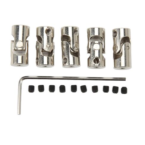 EVTSCAN Universal Joint Couplings, 5 Pack, High Strength Steel, Two Section Design, Customizable Angle, for RC Cars, Boats, DIY Projects in Saudi Arabia