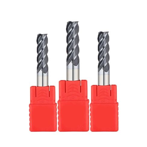 نهاية مطحنة القاطع CNC بت شقة 1 2 4 5 6 8 10 12mm 4 المزامير طحن الفولاذ المقاوم للصدأ كربيد (D3XD4X50) in Saudi Arabia