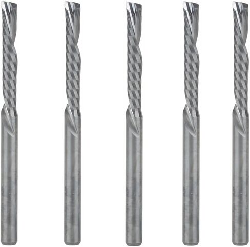 5 قطعة صعودا وهبوطا قطع 3.175X22mm اثنين من المزامير دوامة كربيد أداة 1 الناي نهاية مطحنة أدوات القطع بت على الآلات النظيفة الاكريليك/النجارة in Saudi Arabia