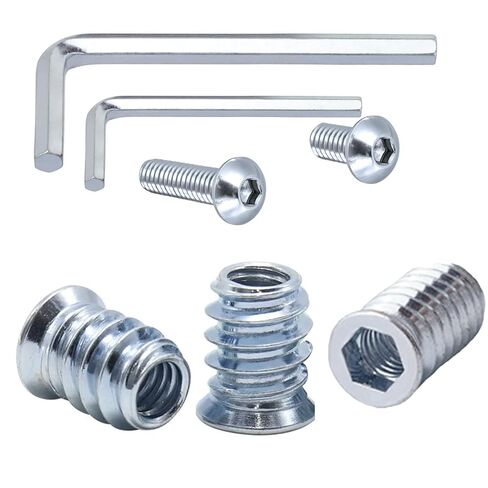 160 مجموعة من صواميل الأثاث مقاس 1/4-20 × 10 مم، 15 مم، 20 مم، 25 مم، وإدراج الخشب الملولب، والمسامير، والمثبتات، والموصلات، ومجموعة براغي وصواميل محرك سداسية (160 براغي و160 صواميل) in Kuwait