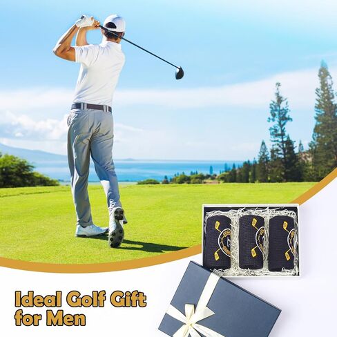 OXYEFEI Golf Towel Gift | Microfiber Waffle with Embroidered Monogrammed | 16"x 24" for Golf Bags with Clip for Men Accessories for Men(Initial-D) in Kuwait