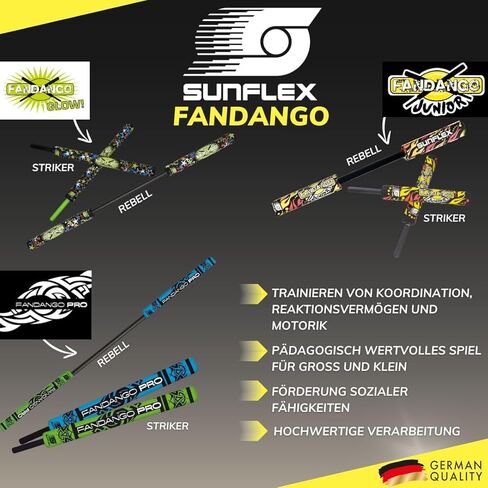 Sunflex Fandango Rebell - Double Sided Striker Stick - Foam Sparring Stick for Recreational Use - Waterproof and UV Resistant Outdoor Game - Safe, Sustainable, and Durable in Saudi Arabia