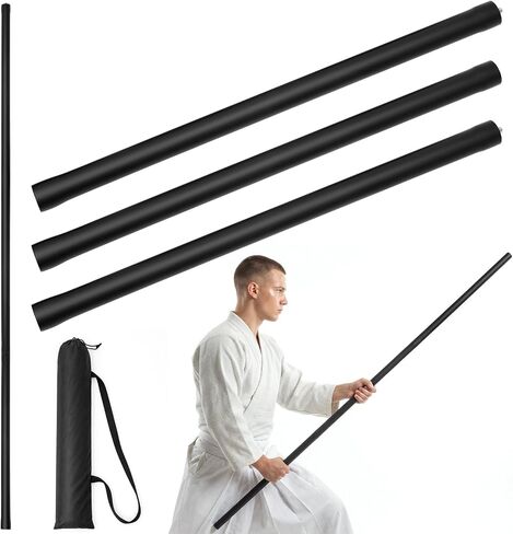 Silipull Collapsible Bo Staff 4ft & 6ft - Foam-padded Martial Arts Training Staff, Escrima Sticks, Yoga Stick Safe Practice, Portable with Carry Bag in Saudi Arabia