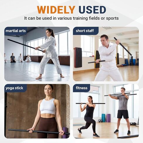 Silipull Collapsible Bo Staff 4ft & 6ft - Foam-padded Martial Arts Training Staff, Escrima Sticks, Yoga Stick Safe Practice, Portable with Carry Bag in Saudi Arabia